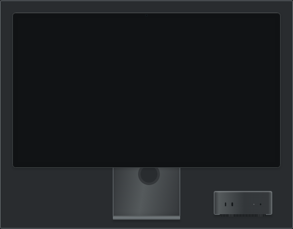 Enochian Desktop Setup — dark finish preview